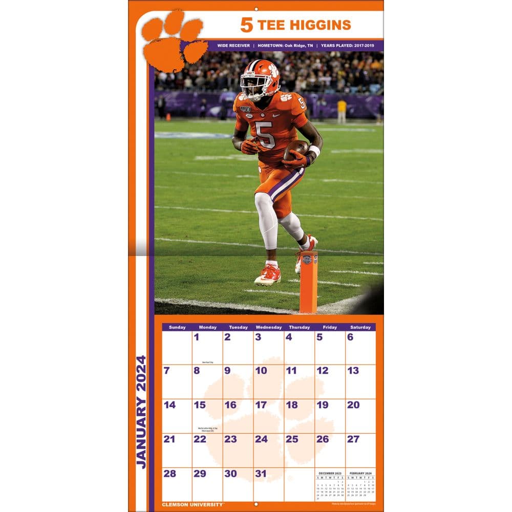 Clemson Tigers 2024 Mini Wall Calendar