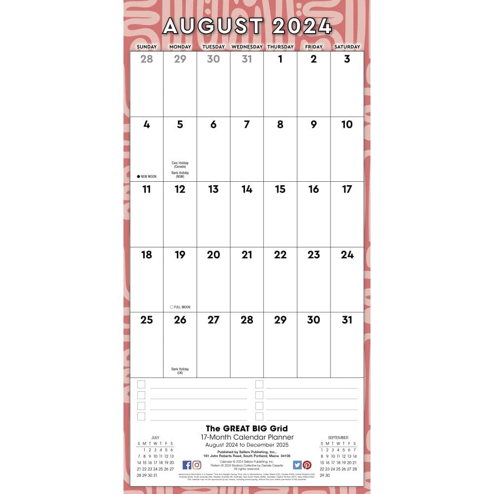 Great Big Grid 17 Month 2025 Wall Calendar Second Alternate Image width=&quot;1000&quot; height=&quot;1000&quot;