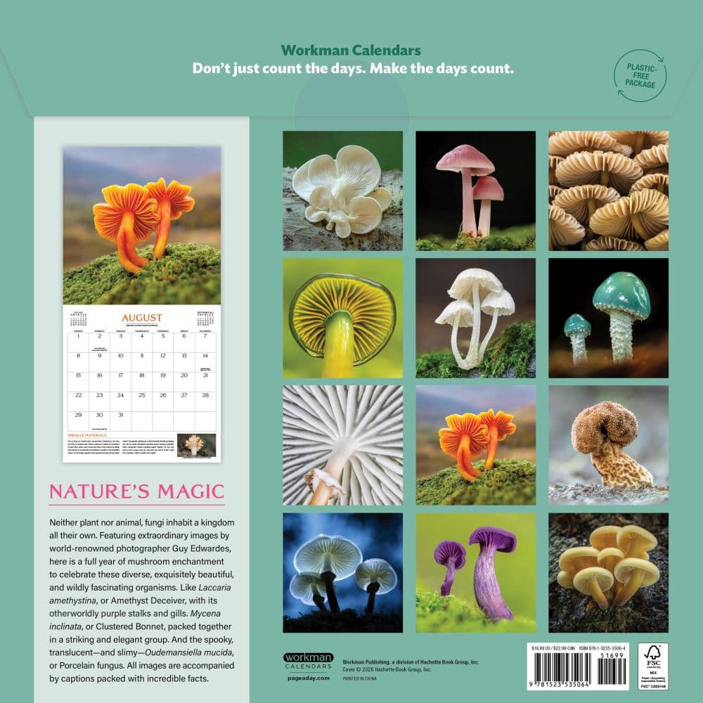 Wondrous World of Mushrooms 2027 Wall Calendar First Alternate Image