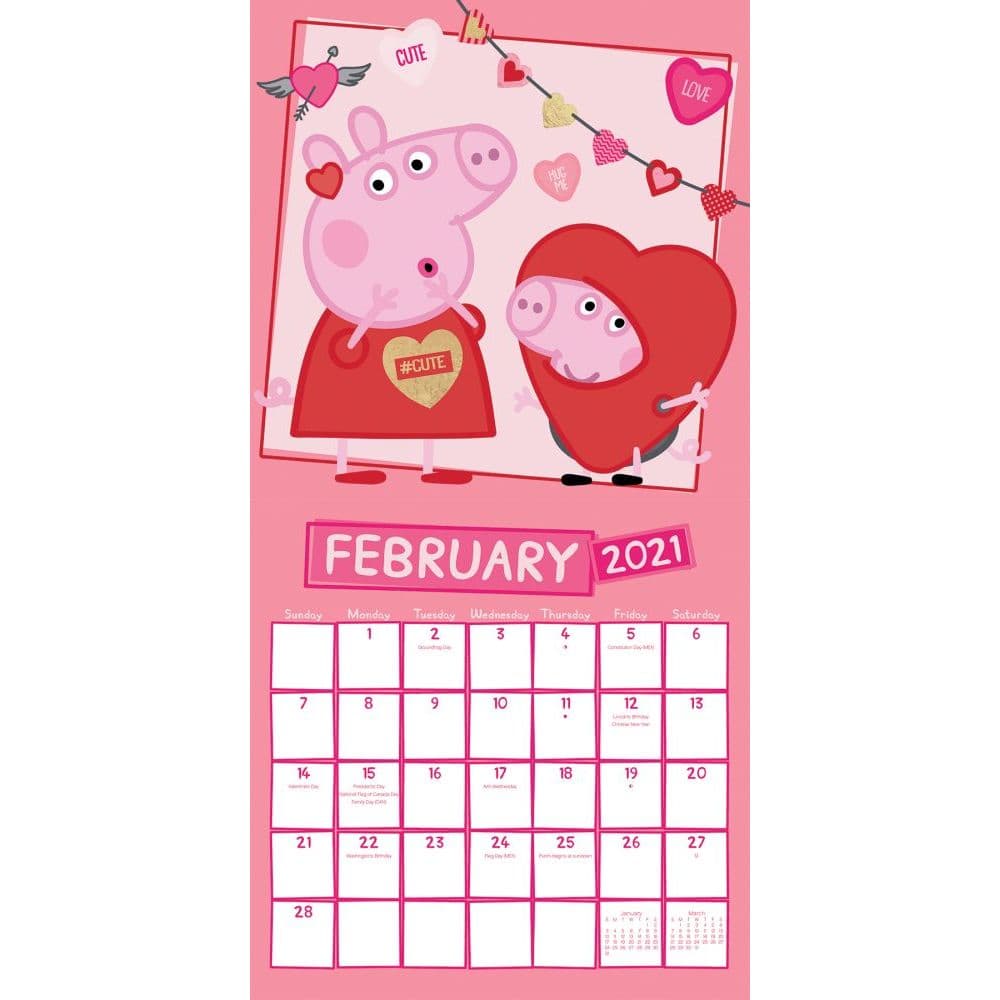 Peppa Pig Wall Calendar - Calendars.com