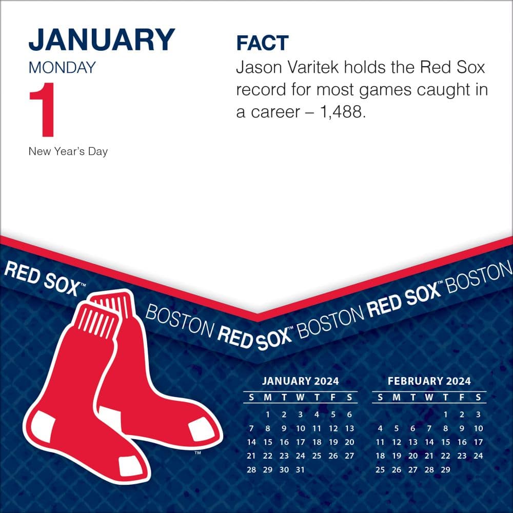 MLB Boston Red Sox 2024 Desk Calendar - Calendars.com