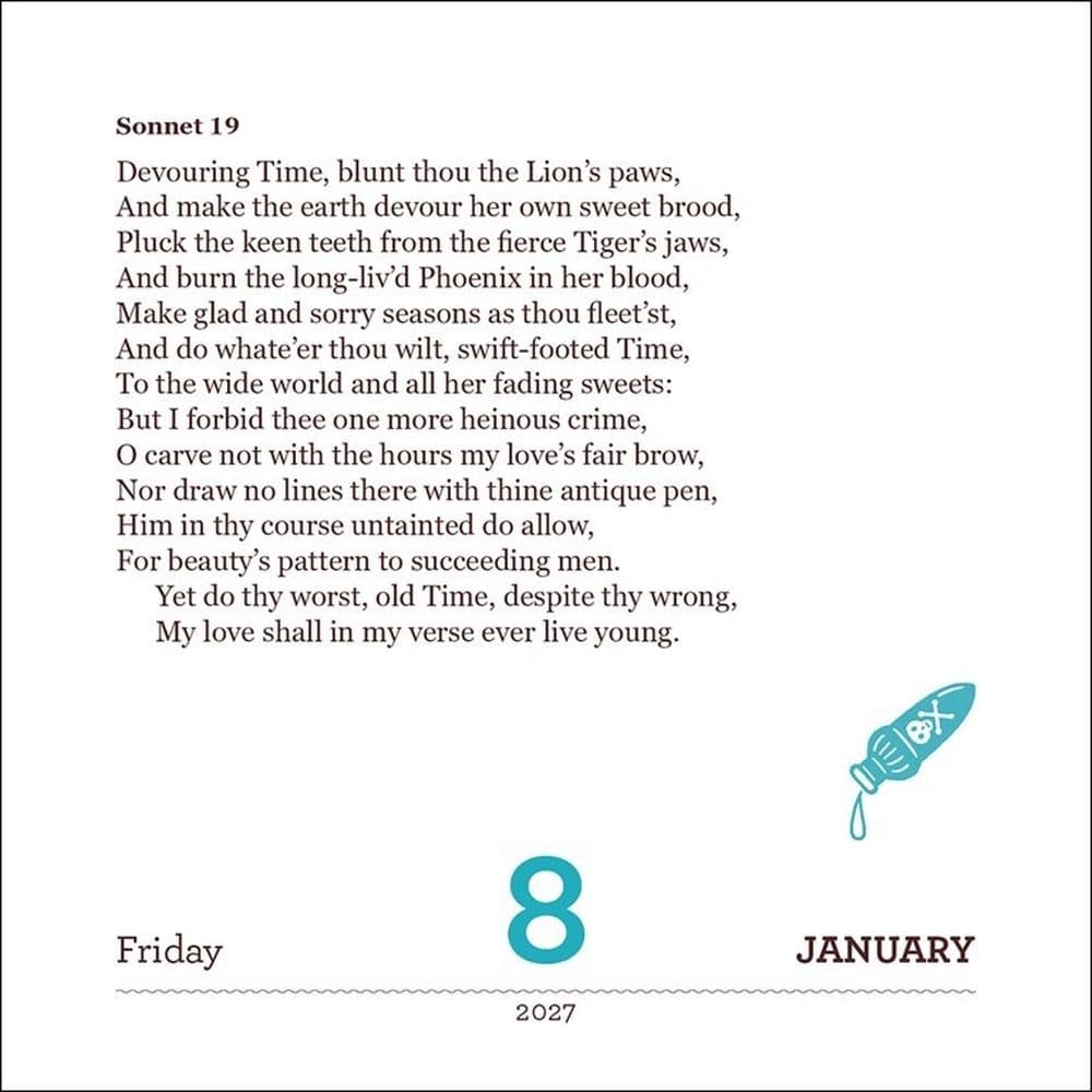 Shakespeare for Every Day of the Year 2027 Desk Calendar Second Alternate Image