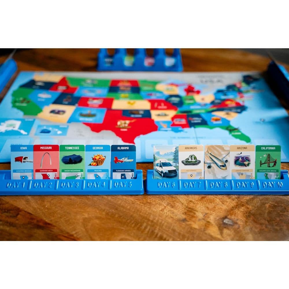 10 Days In The USA Board Game interior view