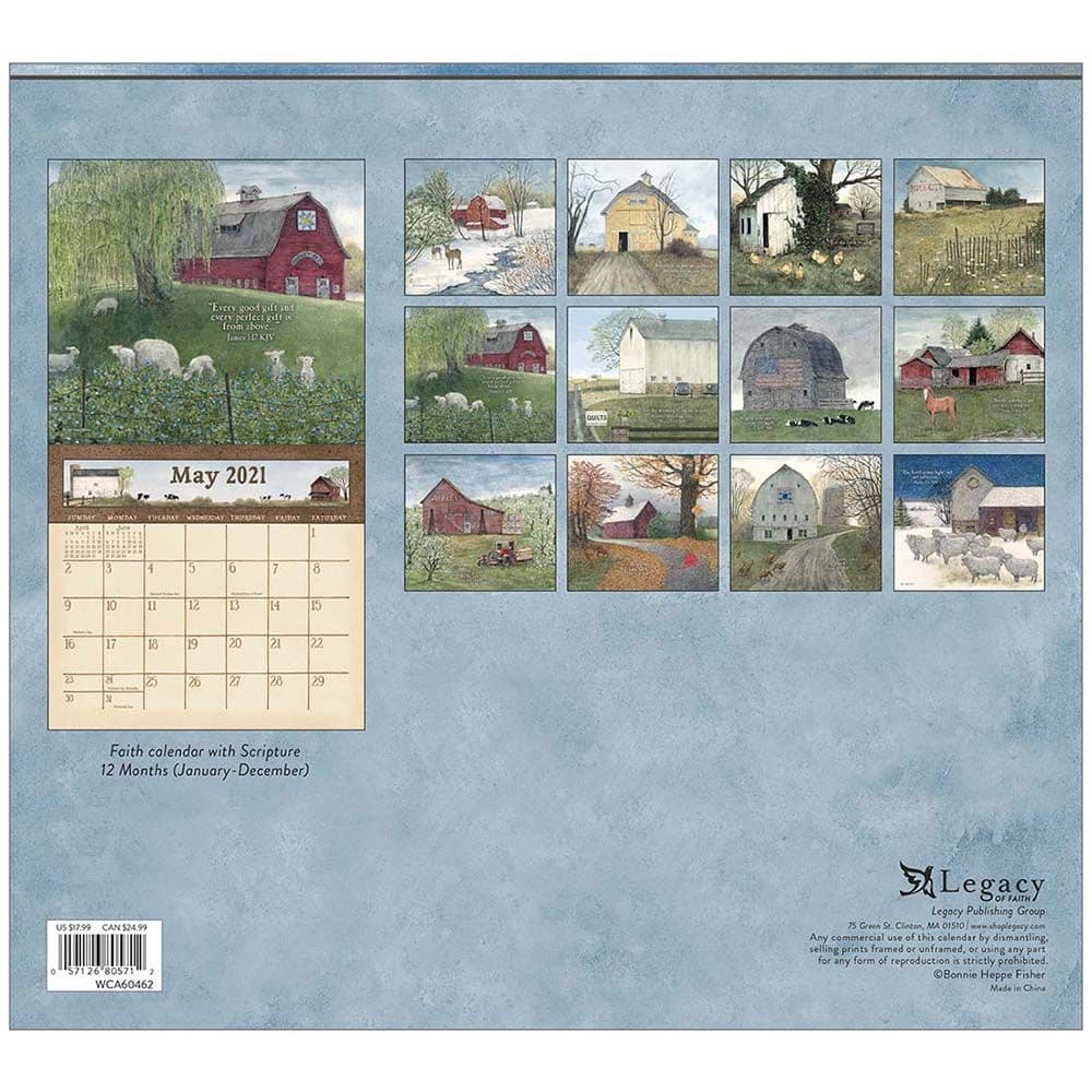 Country Blessings Fisher Wall Calendar Calendars Com