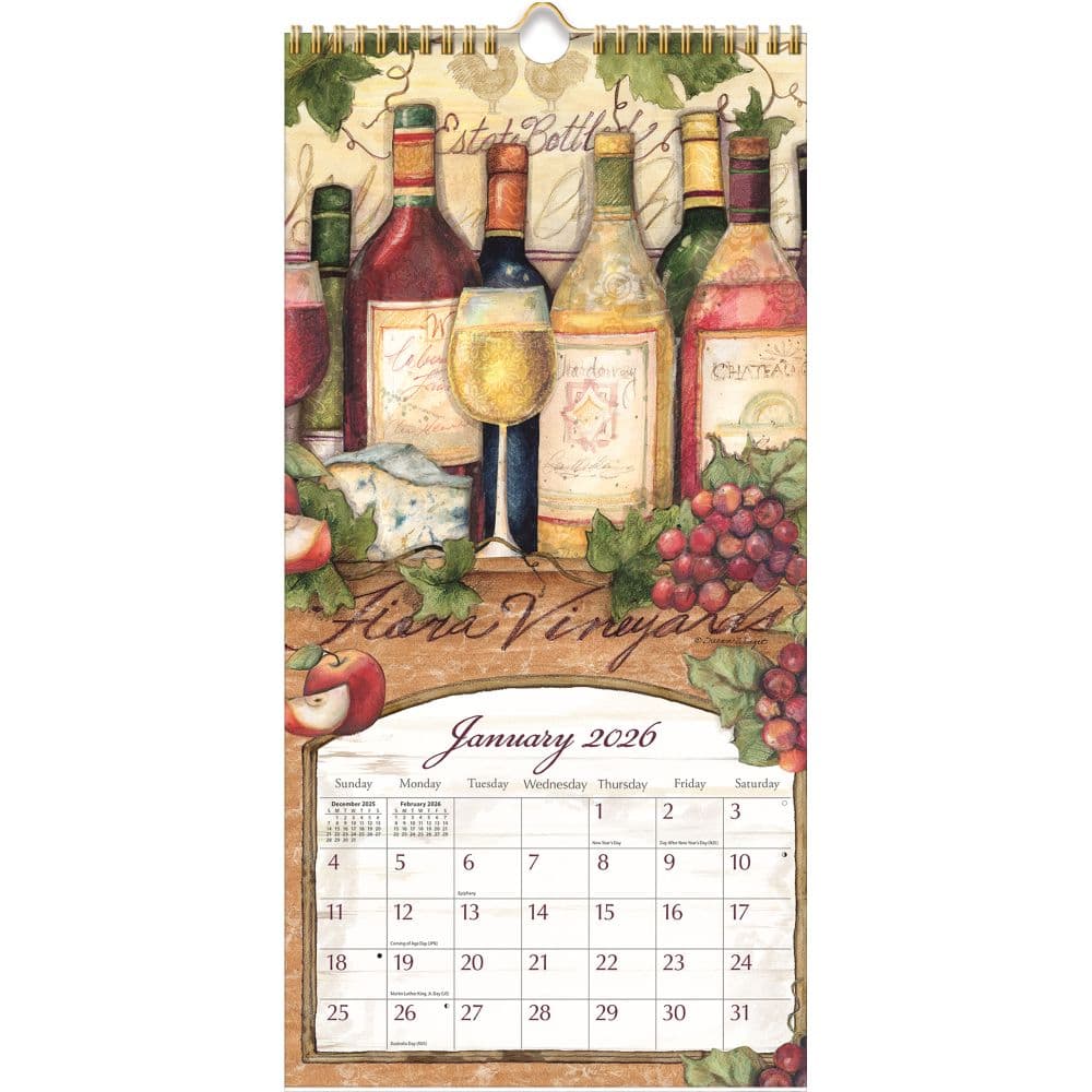 Wine Country 2026 Vertical Wall Calendar_ALT1