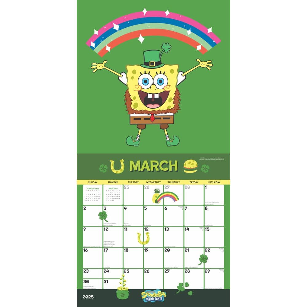 Spongebob Squarepants 2025 Wall Calendar Second Alternate Image width=&quot;1000&quot; height=&quot;1000&quot;