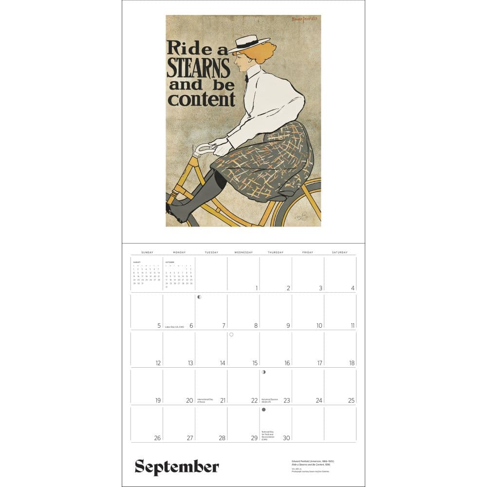 Bicycles Vintage Posters 2027 Wall Calendar Third Alternate Image