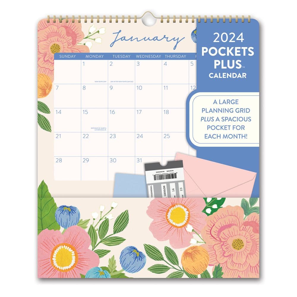 Bella Flora Pocket Plus 2024 Wall Calendar Main Image