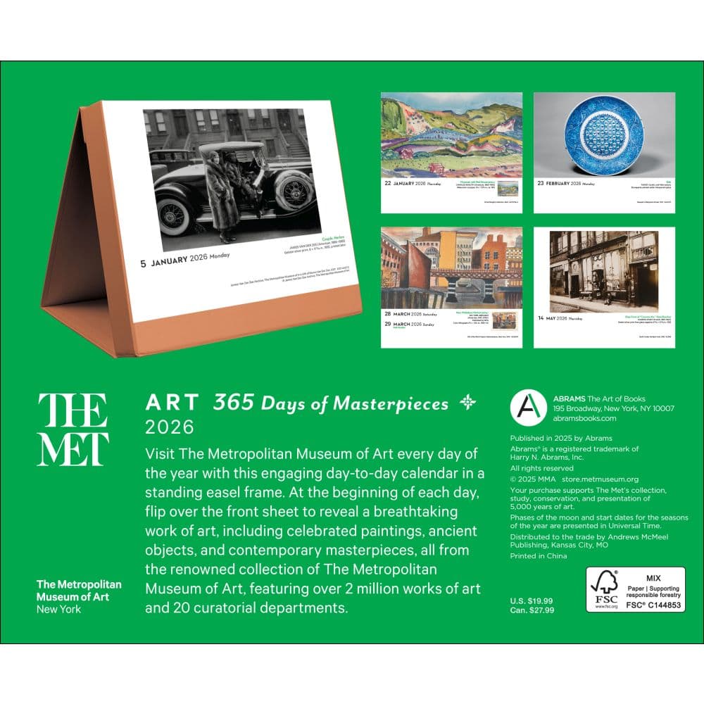 The Metropolitan Museum of Art 365 Days of Masterpieces 2026 Desk Calendar First Alternate Image