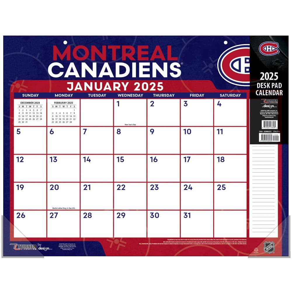 NHL Montreal Canadiens 2025 Desk Pad