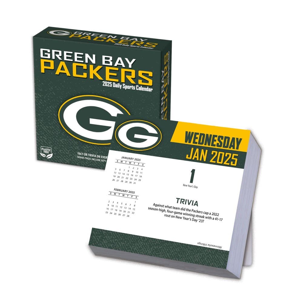 NFL Green Bay Packers 2025 Desk Calendar