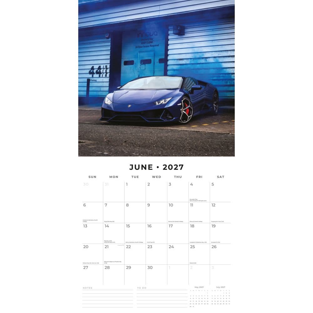Lamborghini 2027 Wall Calendar Second Alternate Image