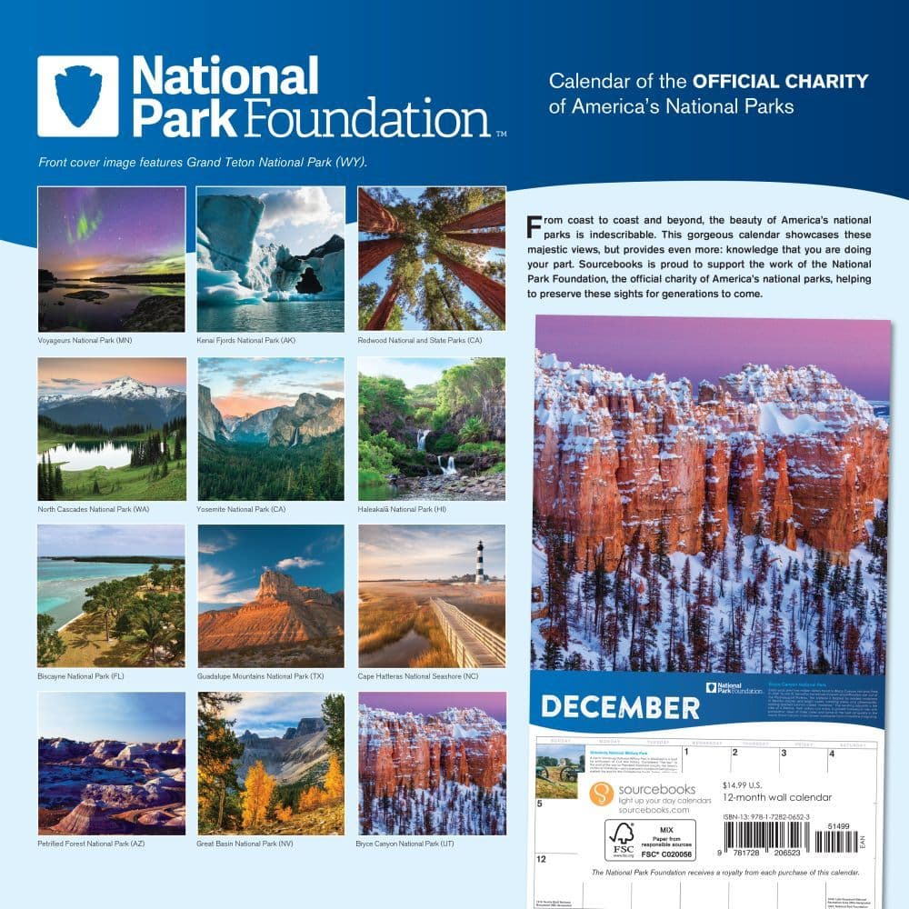 National Park Foundation Wall Calendar