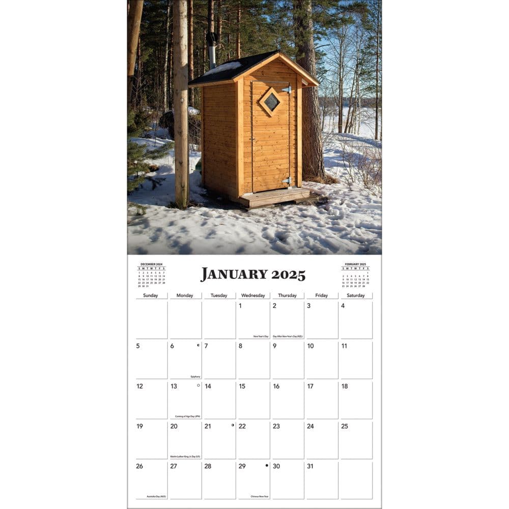 Outhouses Photo 2025 Wall Calendar Alt2