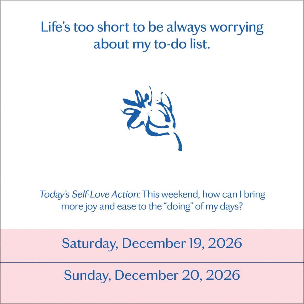 Year of Self Love 2026 Desk Calendar Fourth Alternate Image