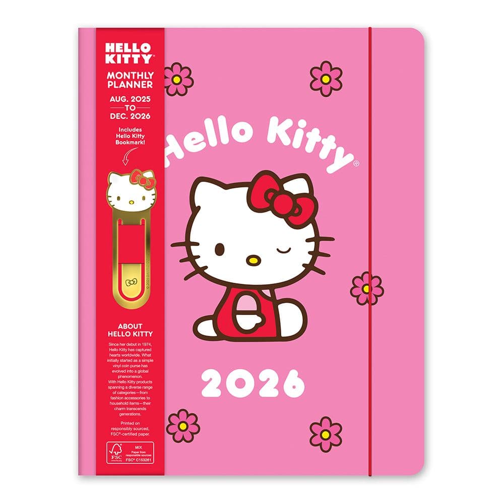 Hello Kitty Playful Pink Monthly 2026 Planner Main Product Image