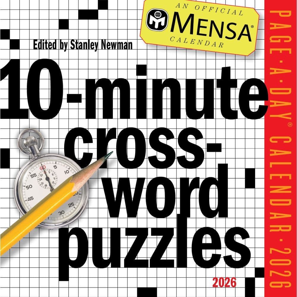 Mensa Crossword 2026 Desk Calendar Fourth Alternate Image