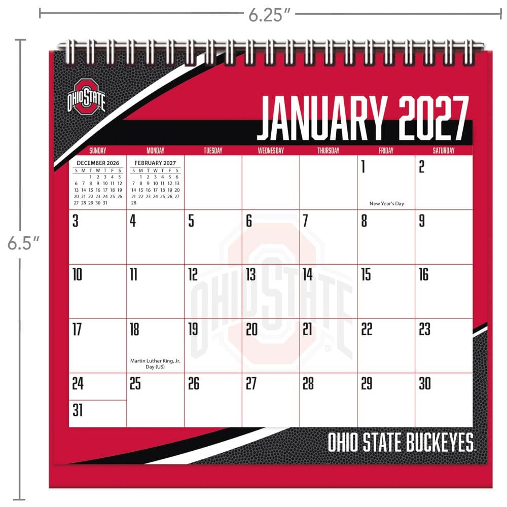 Ohio State Buckeyes 2027 Easel Desk Calendar Second Alternate Image