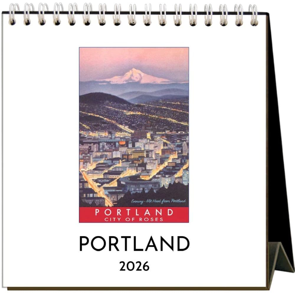Portland Nostalgic 2026 Easel Desk Calendar Main Product image