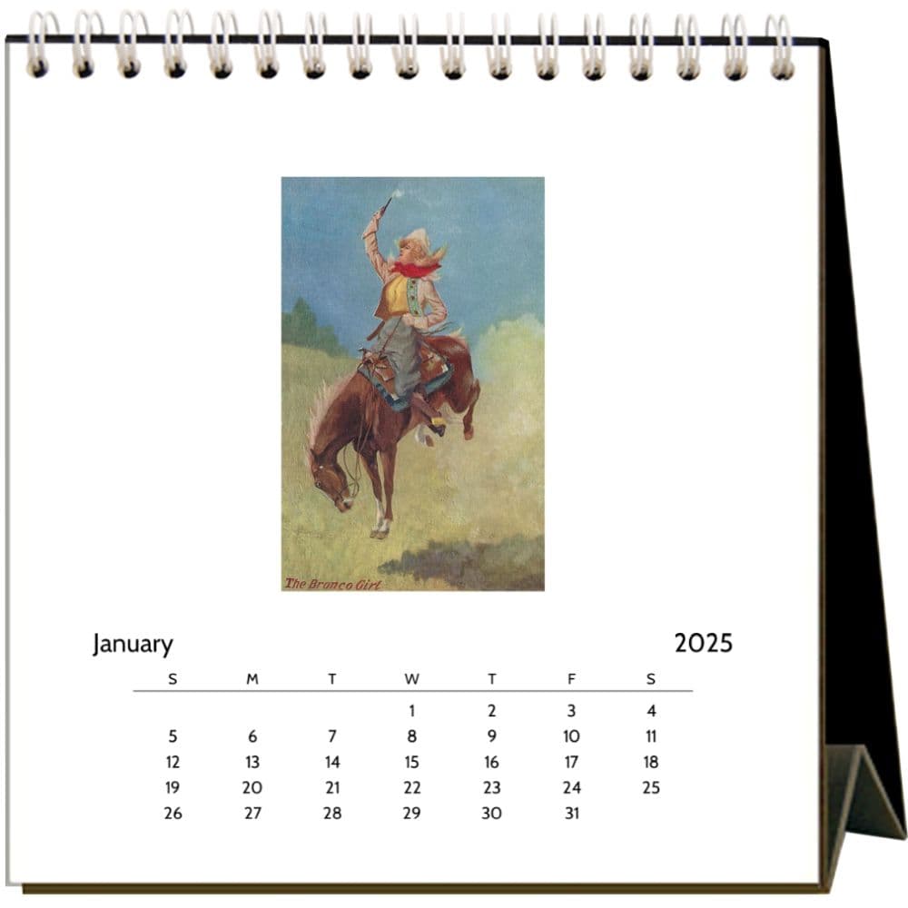 Cowgirls 2025 Easel Desk Calendar Second Alternate Image width="1000" height="1000"