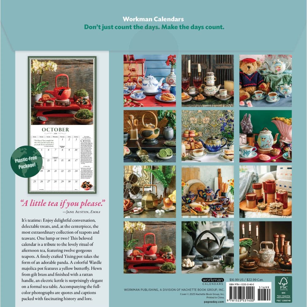 Teapot 2026 Wall Calendar First Alternate Image