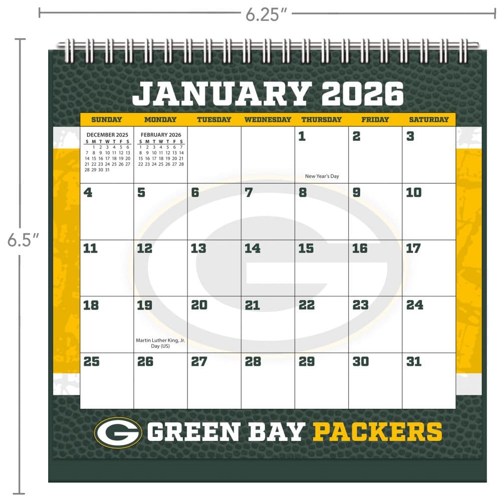 NFL Green Bay Packers 2026 Easel Desk Calendar Third Alternate image