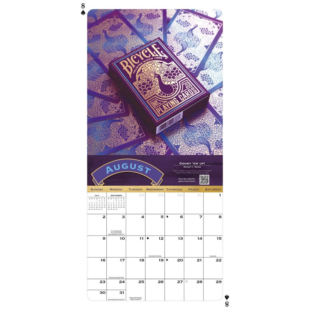 Bicycle Cards Art 2026 Wall Calendar Third Alternate Image