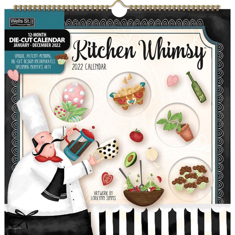 Kitchen Whimsy 2022 Diecut Spiral Calendar - Calendars.com