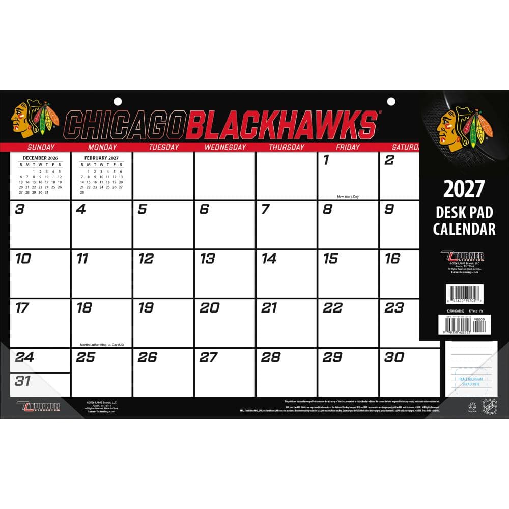 image NHL Chicago Blackhawks 2027 Desk Pad