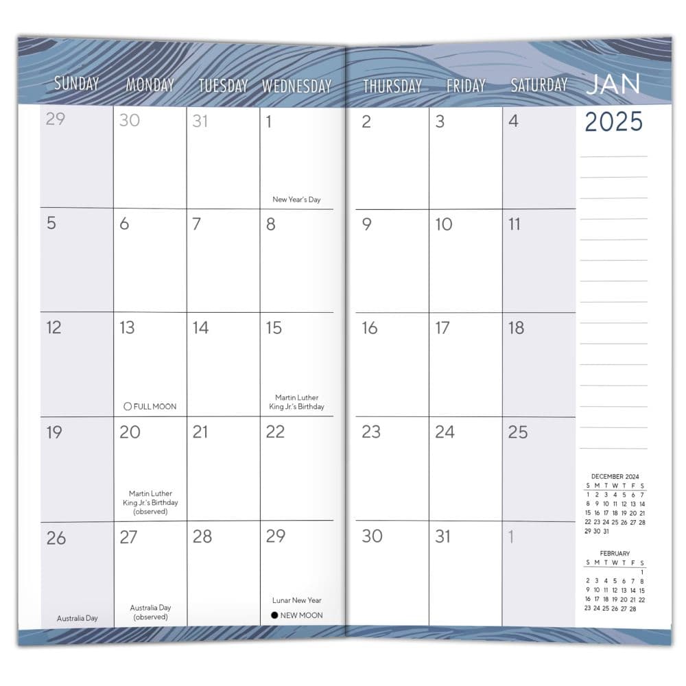 Tidal Pool Checkbook 2025 2Year Pocket Planner