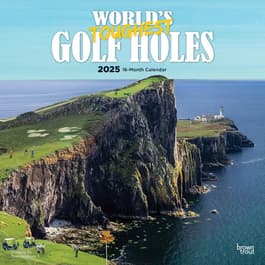 World's Toughest Golf Holes 2025 Wall Calendar