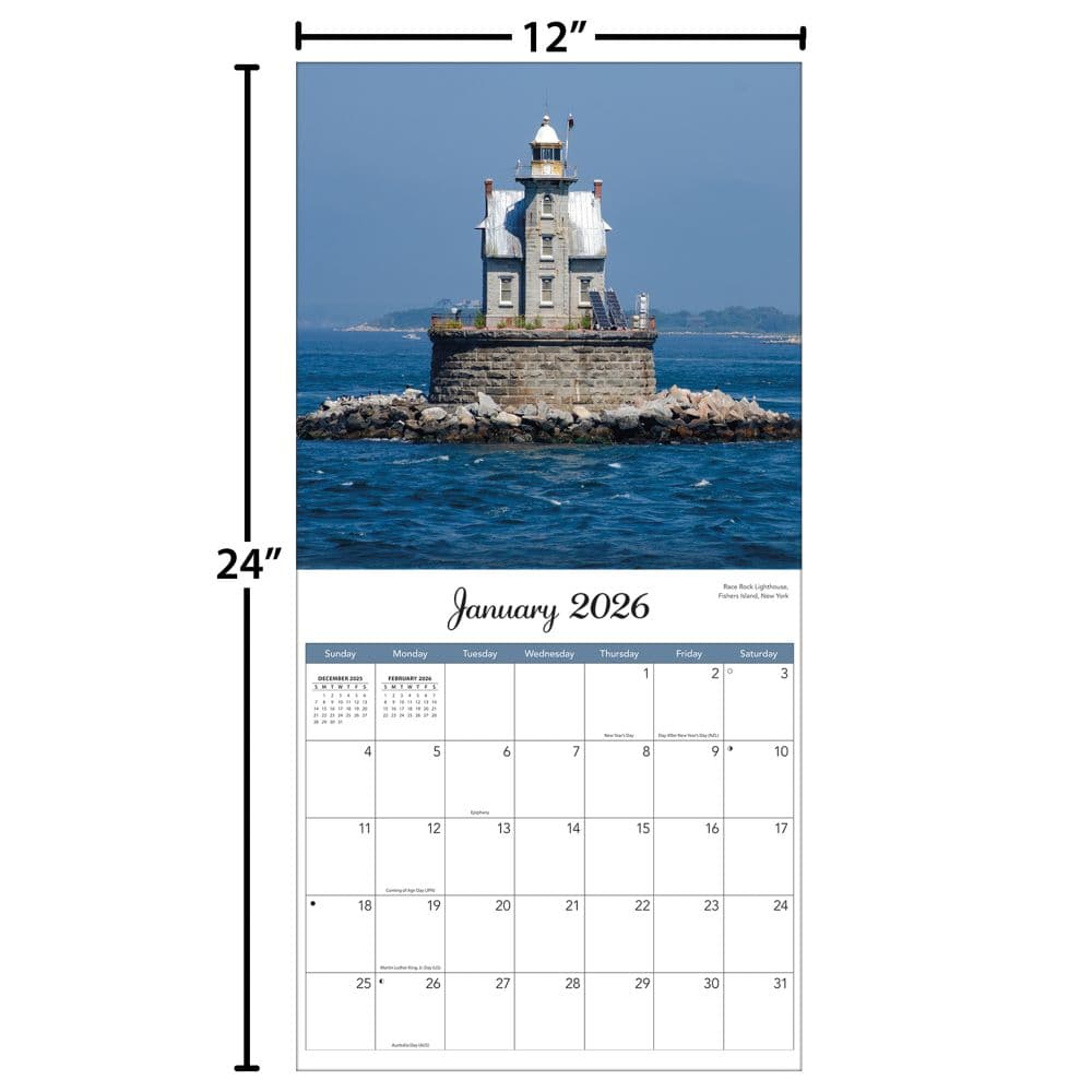 Lighthouses 2026 Wall Calendar_ALT5
