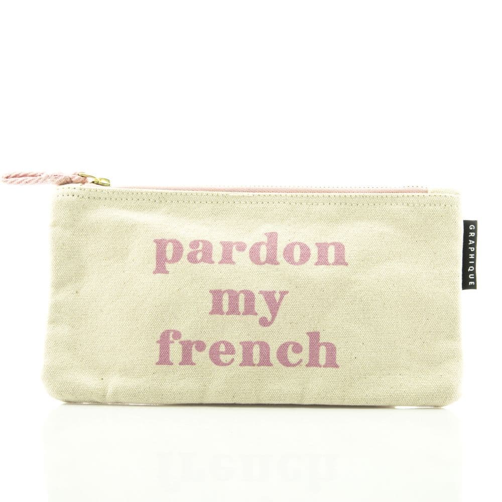 Pardon My French Small Zip Pouch