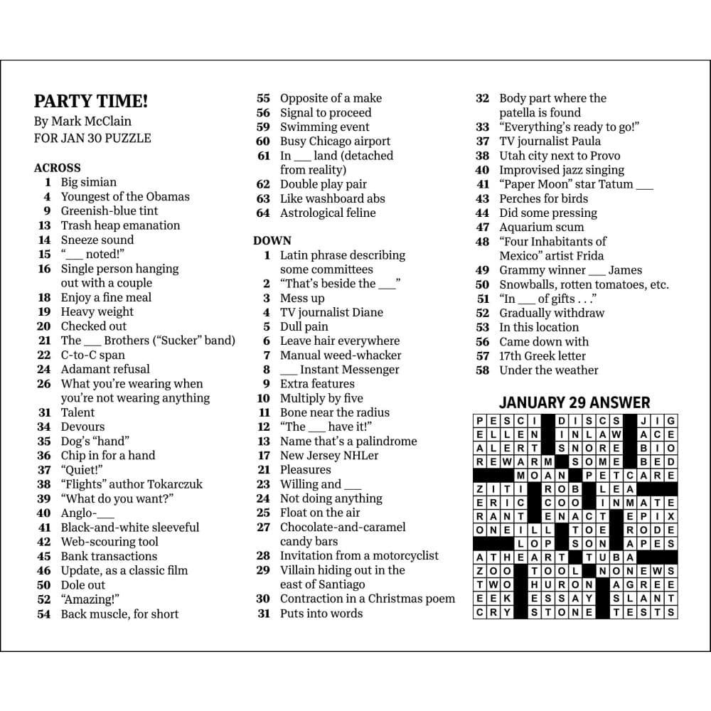 USA Today Crossword Puzzles 2024 Desk Calendar interior 4