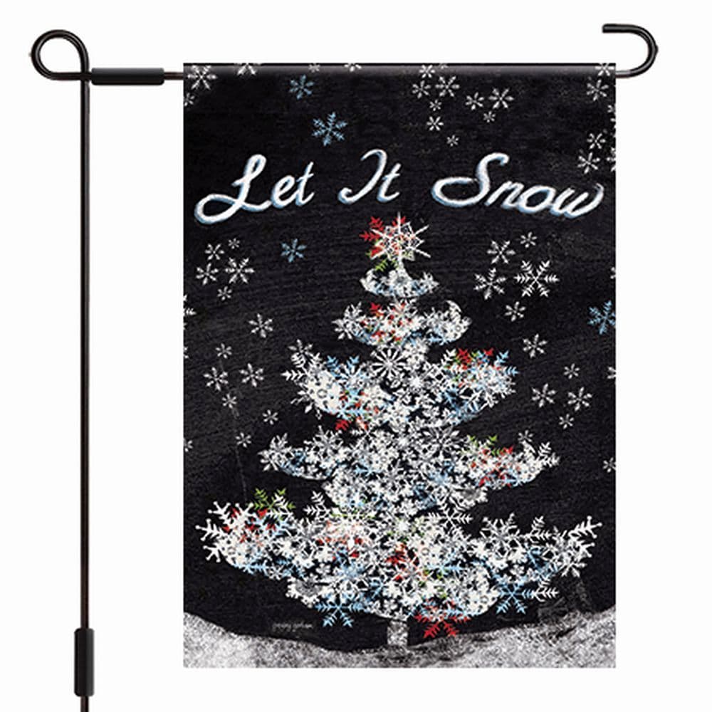 Let It Snow Outdoor Flag-Mini - 12 x 18 by Gregory Gorham Main Image