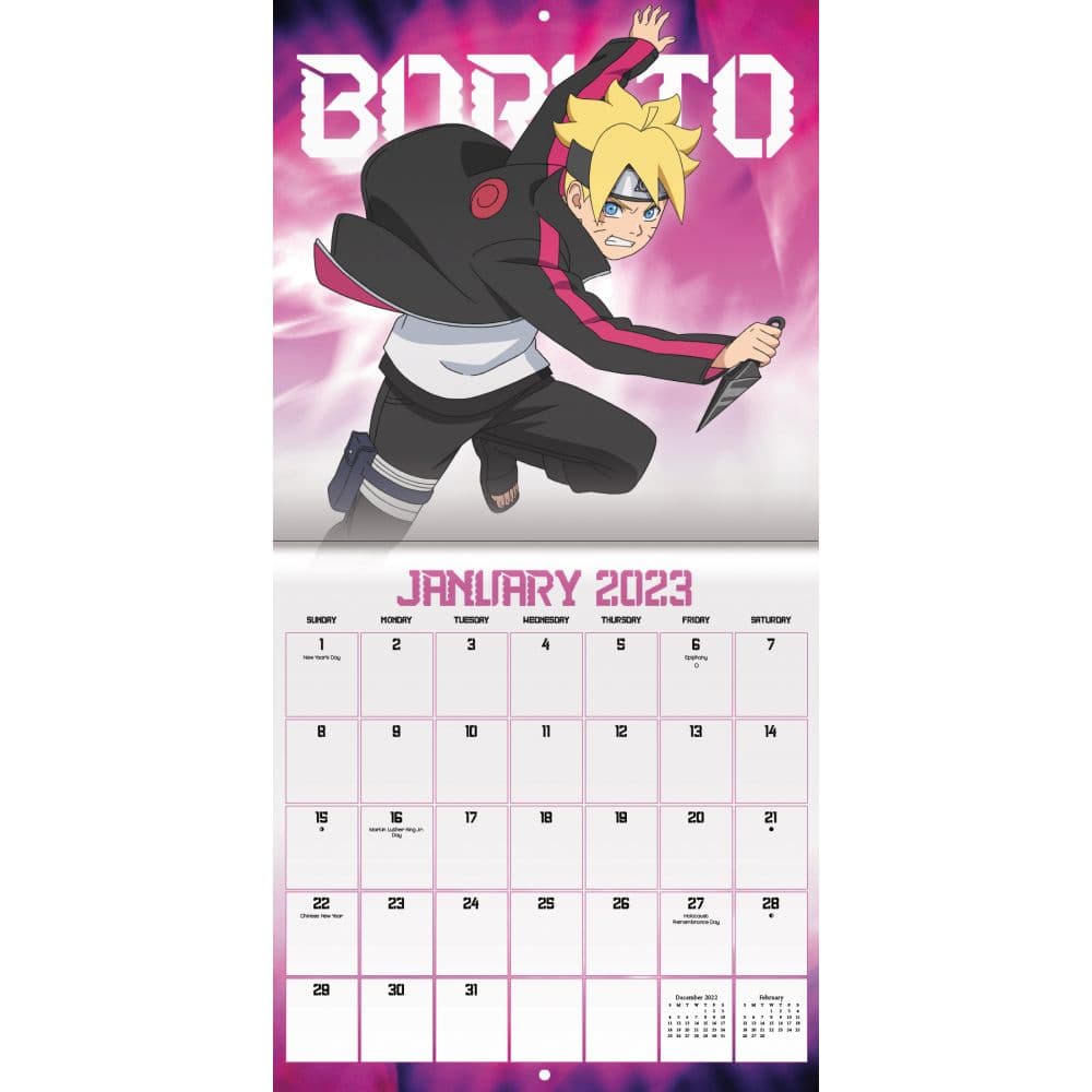 Boruto Naruto Next Gen 2023 Wall Calendar - Calendars.com