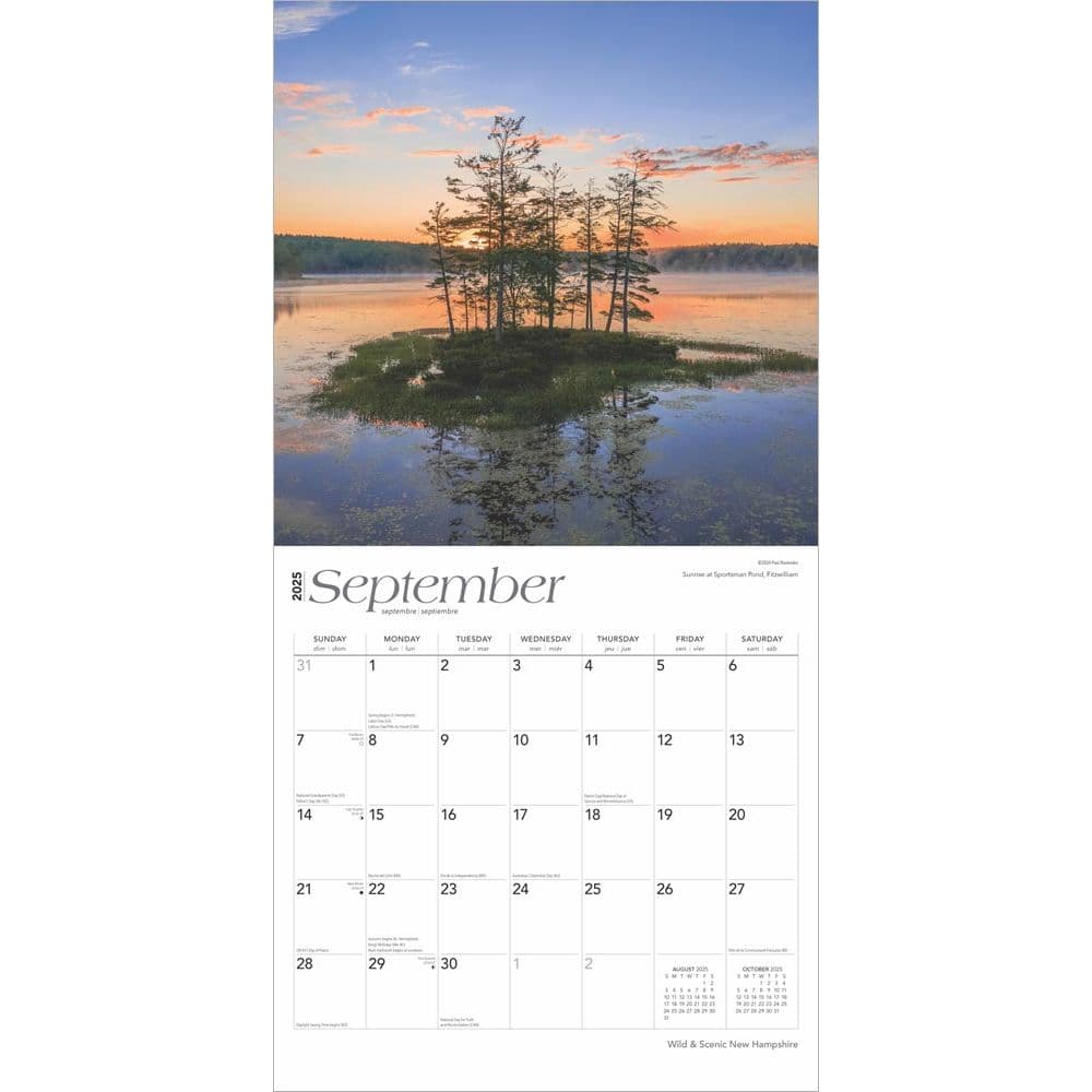 New Hampshire Wild and Scenic 2025 Wall Calendar Third Alternate Image width=&quot;1000&quot; height=&quot;1000&quot;