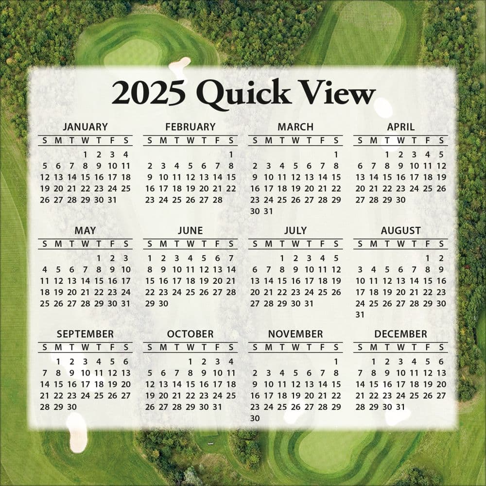 Golf Courses 2025 Desk Calendar Third Alternate Image