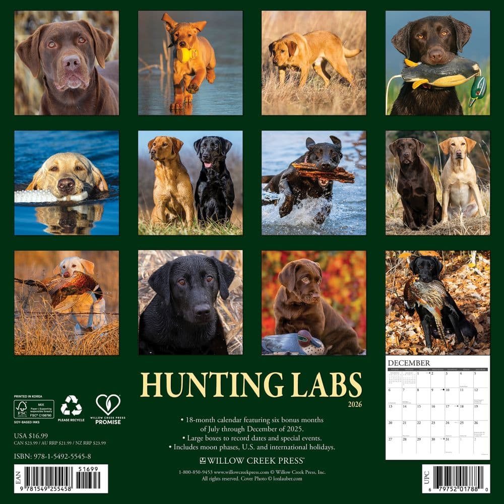 Lab Hunting 2026 Wall Calendar First Alternate Image