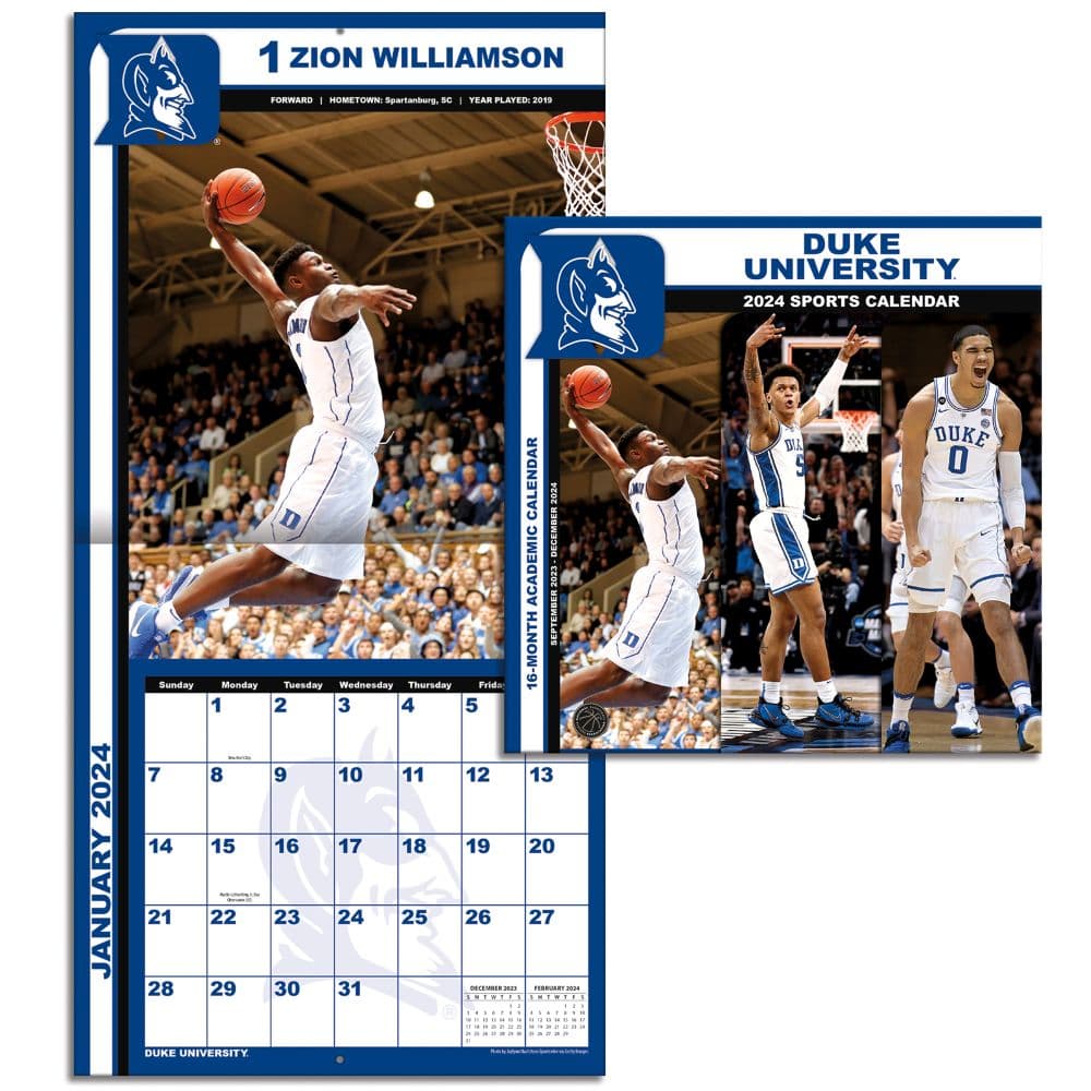 Duke Blue Devils 2024 Mini Wall Calendar