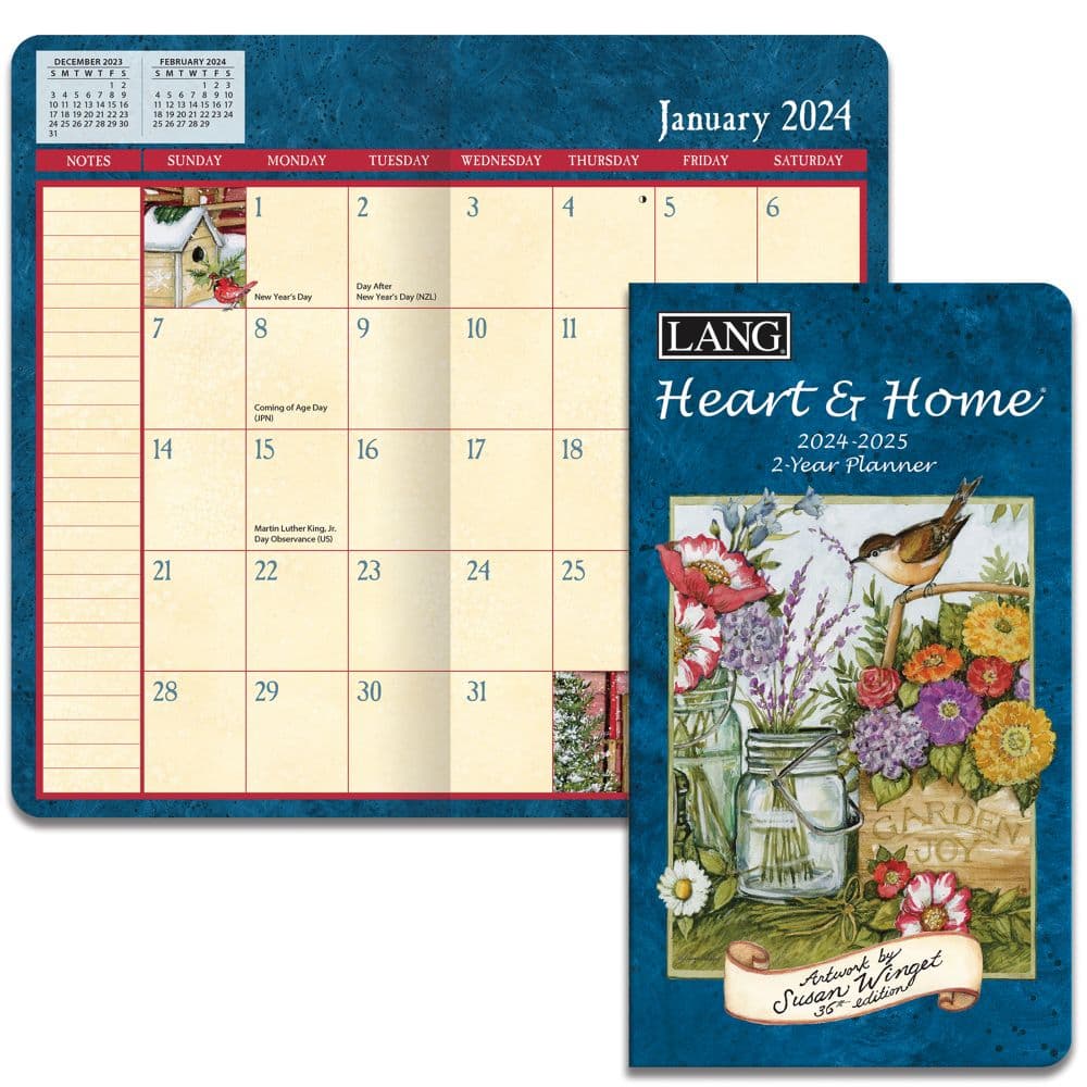 Heart and Home 2024 Calendar Bundle pocket planner interior