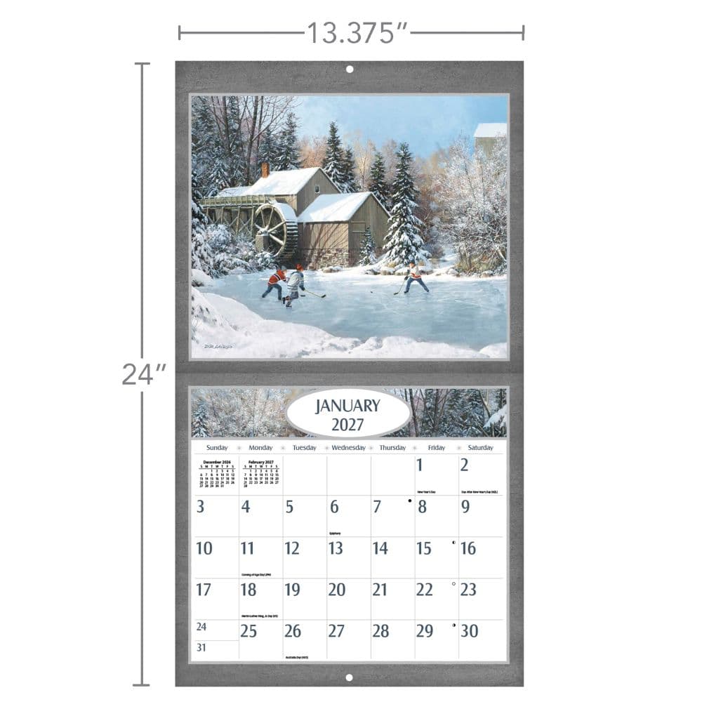 Hockey Hockey Hockey 2027 Wall Calendar by D.R. Laird Third Alternate Image