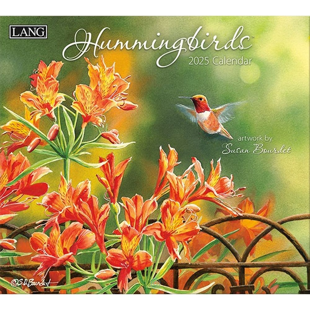 Hummingbirds by Susan Bourdet 2025 Wall Calendar Main Product Image width=&quot;1000&quot; height=&quot;1000&quot;
