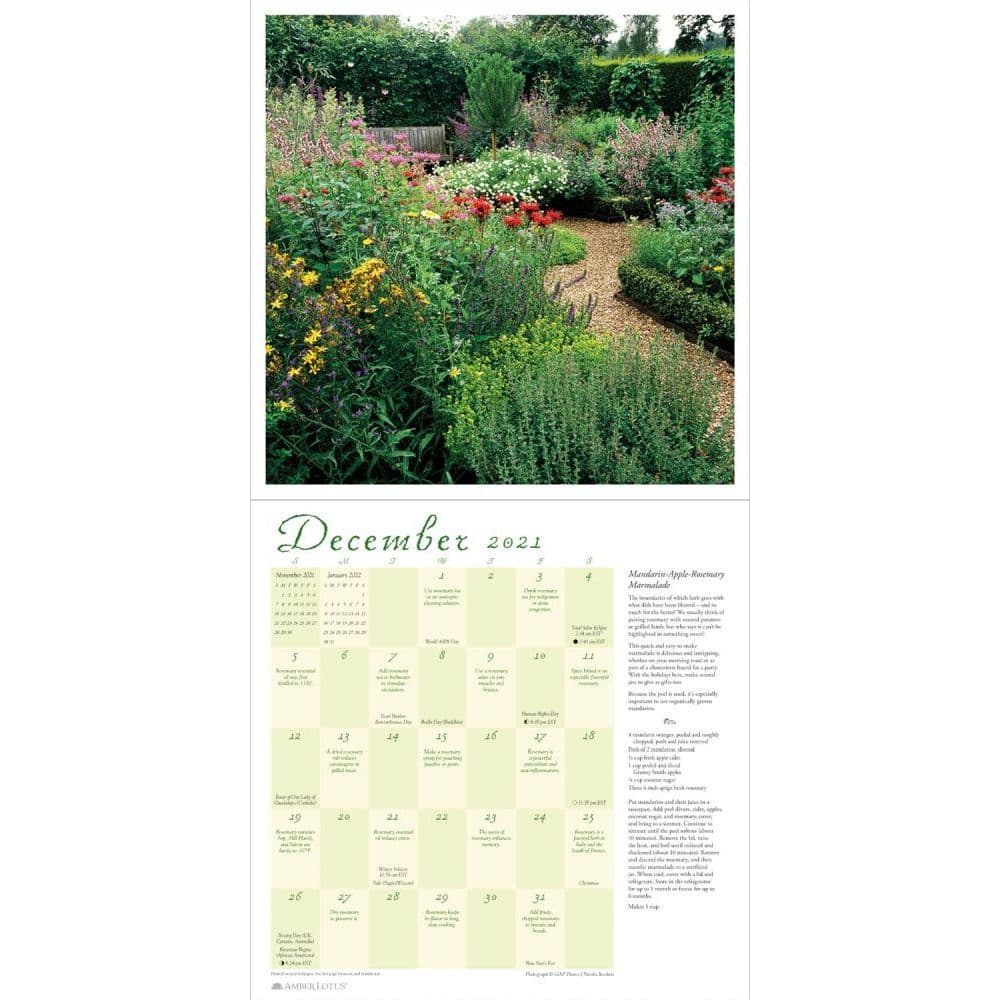 Herb Gardens Wall Calendar