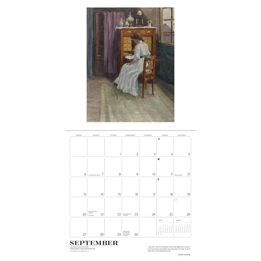 Reading Woman 2026 Wall Calendar Fourth Alternate Image