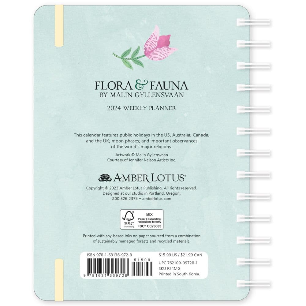 Flora & Fauna Weekly 2024 Planner