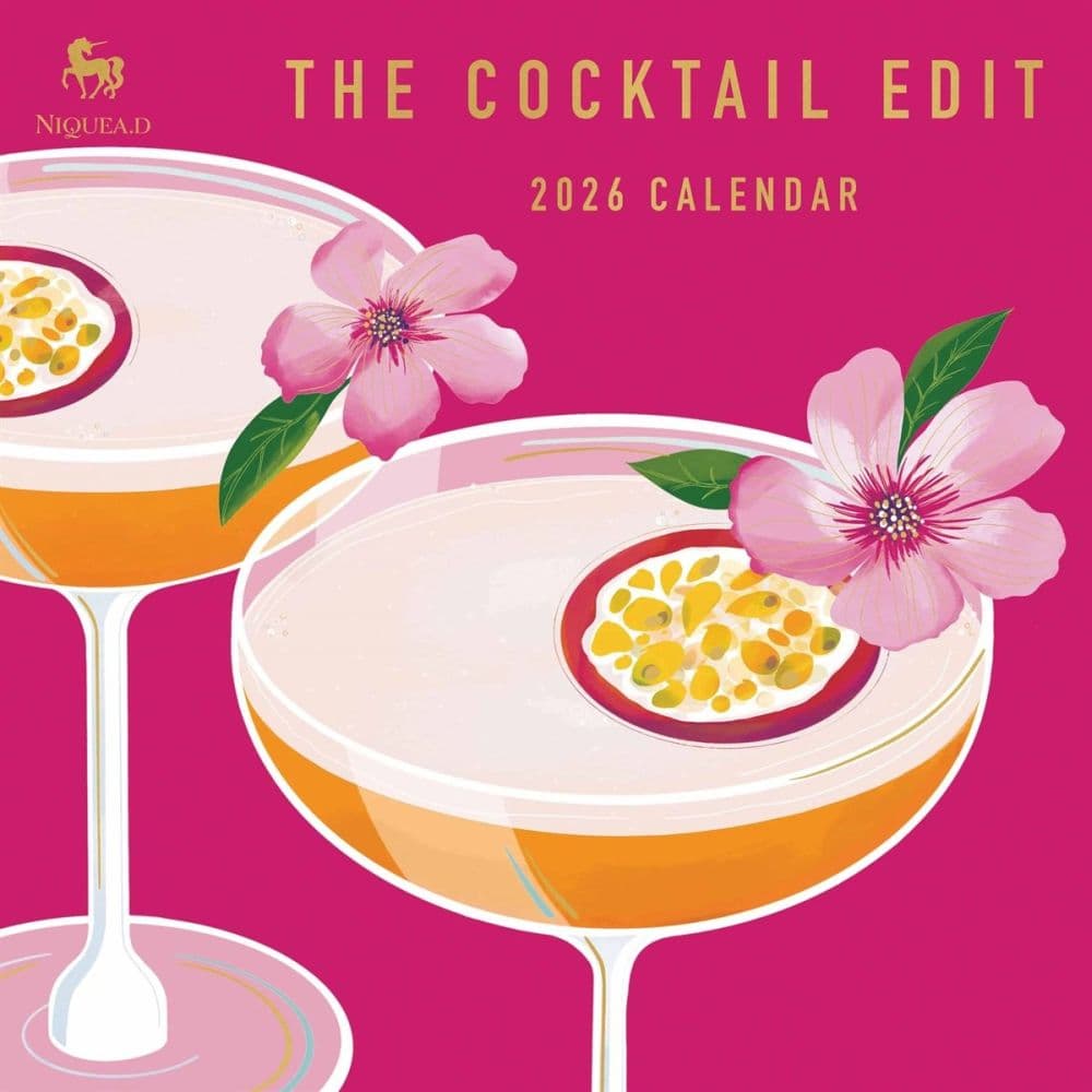 Cocktail Edit 2026 Spiral Wall Calendar Main Product Image