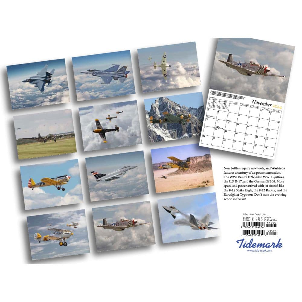 Warbirds of World War 2 2024 Wall Calendar Alternate Image 1