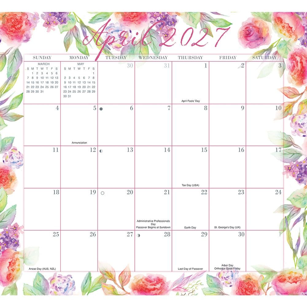 Floral Jumbo Magic Grip 2027 Wall Calendar Second Alternate Image