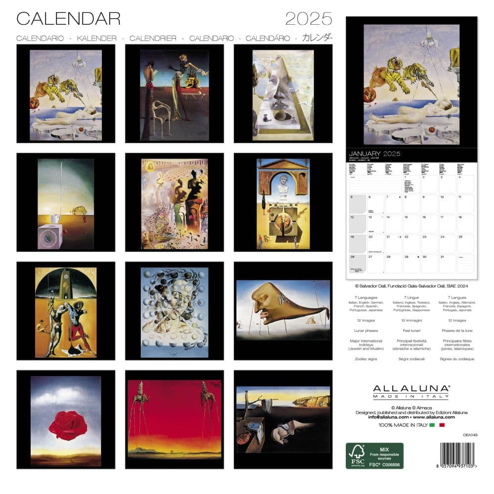 Dali 2025 Wall Calendar First Alternate Image width=&quot;1000&quot; height=&quot;1000&quot;